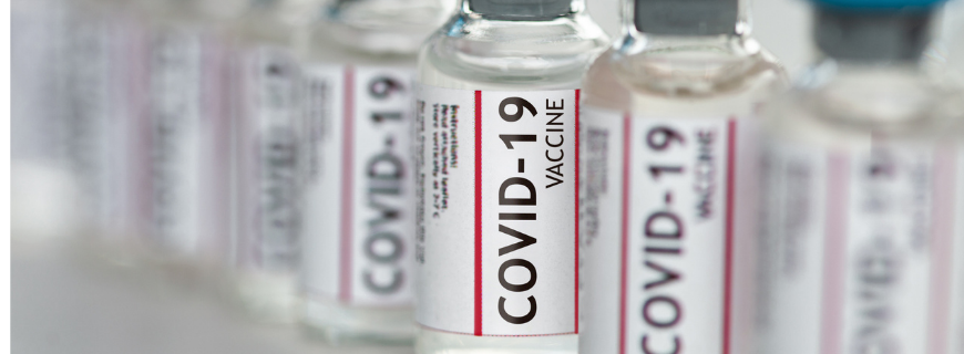 Photo of vials of COVID 19 vaccine
