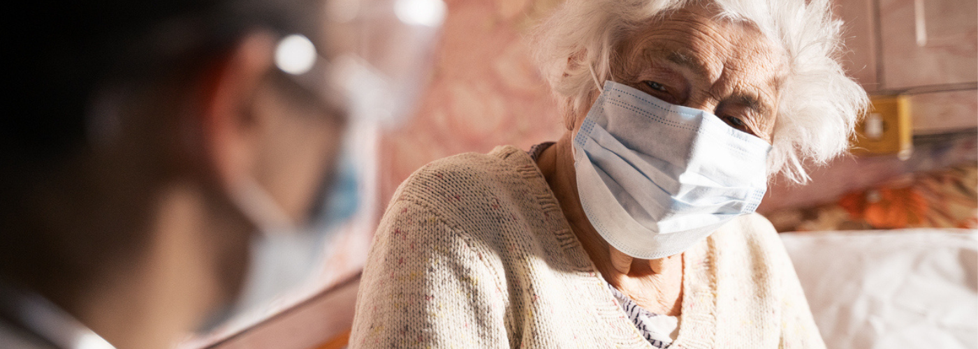Picture of an elderly woman with influenza
