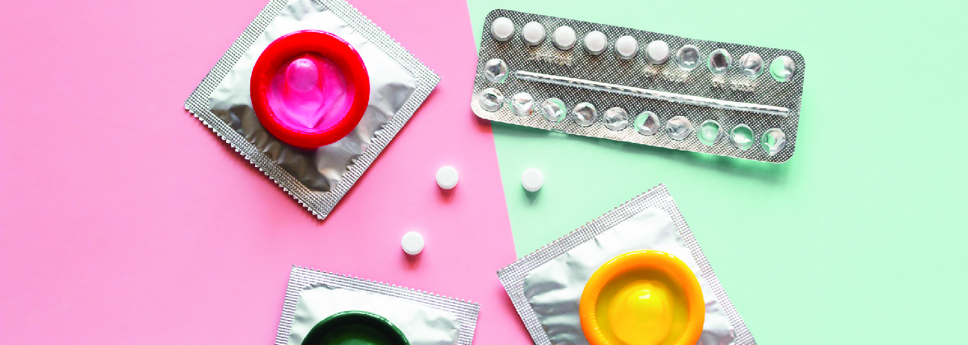 Condoms and birth control pills